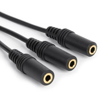 3,5 mm Forgyldt PVC, 3-Polet Stik, til 3-Vejs Stereo - Hovedtelefon Splitter Adapter Kabel-Audio - AUX-Udgang