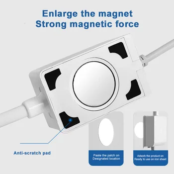 Stærke magnetiske base med 360 graders fleksibel bordlampe beslag E27 base lamp socket svanehals kabel med at skifte til hjemme-fabrik