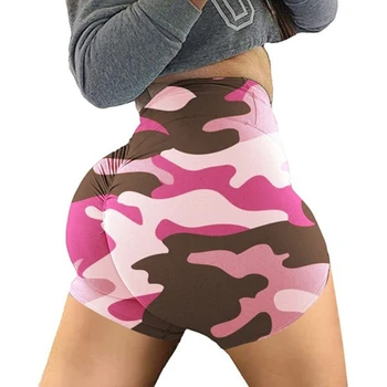 Kvinder med Høj Talje Print Camouflage Shorts om Sommeren Booty Shorts Sexede Hot Trænings-og Damer Spandex Shorts FITNESSCENTER Tynde Elastiske Kort
