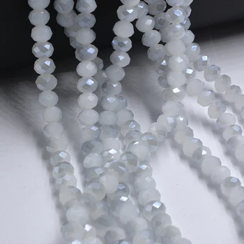 FLTMRH 50 stk 4*6mm Bicone Krystal Perler, Glas Perler Løs Spacer Perler DIY Smykker at Gøre Østrig Krystal Perler