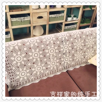 Hot sælger Europæiske mode naturlig bomuld hæklet gulvtæppe dække så tilbage resten håndklæde til sofaen dekoration fra kina til salg