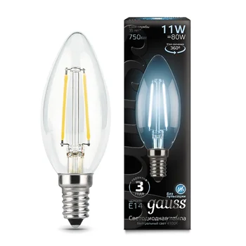 Gauss-lampe LED-filament stearinlys E14 11W 750lm 4100 K 1/10/50 103801211