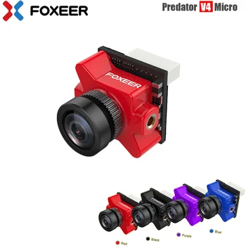 Foxeer Predator V4 Micro FPV Kamera, 16:9/4:3 PAL/NTSC omstillelig Super WDR OSD-4ms Ventetid Opgraderet Foxeer Predator V3