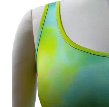 2021New Sommeren Kvinder Passer Sexet Tie Dye Trykte Tank Sæt Forkortet Toppe Bandage Nederdele til stranden Casual Tøj