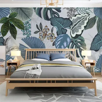 Tilpasset 3D tapet vægmaleri 3d Southeast Asian style planter Nordiske regnskov stue sofa værelses luksus dekoration wallp