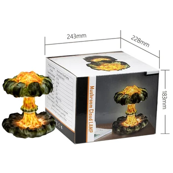 3D-Nuklear Eksplosion Mushroom Cloud-Nat Lys USB Power Bomuld, Varm Hvid, Dæmpbar Lampe Kid ' s Gaver Hjem Indretning