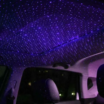 Ny Bil USB LED Atmosfære Omgivende Star Light DJ RGB-Bil Tag-Stjernede Lampe Jul Bilen Dekorative Galaxy Lys Projektor