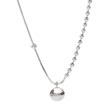 2020 mode damer kvinder sterling sølv bean krave halskæde halskæde nye smykker enkel krave engros