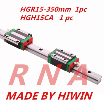 HIWIN 15mm HGR15 L350mm Oprindelige Taiwan HIWIN Lineær Jernbane Guider med HGH15CA vogne