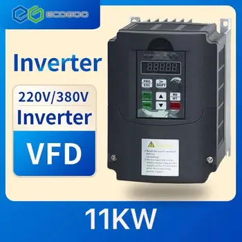 11KW 400HZ VFD Inverter frekvensomformer enkelt fase 220v input 3phase 380v output 25A for 10HP motor