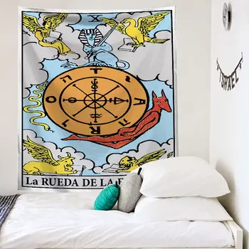 Mandala Baggrund Hængende Vægtæpper Tarot-Serien Husstand Gobelin Hjem Dekoration Ouija Hekseri Tæppe Strand Håndklæde