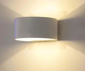 Semi Runde væglampe Indendørs Belysning Aluminium LED Op / Ned væglampe Dekorative Moderne Belysning AC230V Input