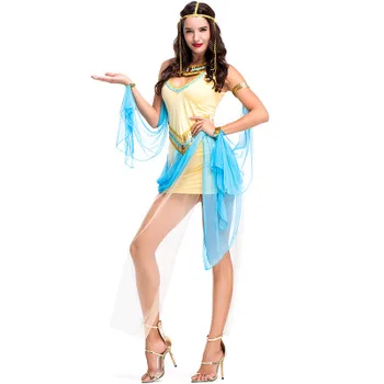 Sexet Egyptiske Cleopatra Gudinde Kostume, Halloween, Karneval Fest Egypten Dronning Cosplay Fancy Kjole