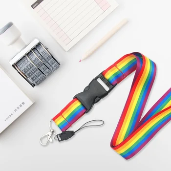 Rainbow Mobiltelefon Stropper Hals Nøglesnore med Quick Release Spænde Nøgler, ID-Kort Mobiltelefon USB-Holderen Hænge Reb
