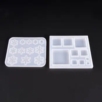 Silikone Forme Snowflake-Pladsen Smykker Skimmel DIY Smykker Tilbehør UV-Resin Værktøj