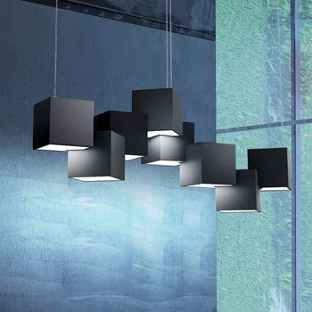 Nordisk geometriske lysekrone designer kreative personlighed stue lampe soveværelse lampe, en café, en bar tæller magic cube Lysekrone
