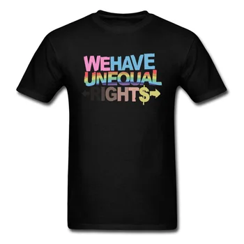 Vi Har Ulige Rettigheder, T-shirt Mænd Rainbow T-Shirt Sort t-shirt af Bomuld Sjove Toppe Dollar Symbolet t-Shirts Trykt Tøj