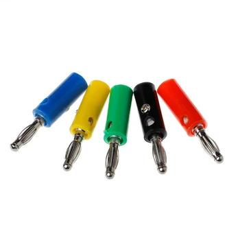 10 Stk 5 Farver Ledning Audio Højttaler Kabel Banana Plug Stik 4 mm Adapter
