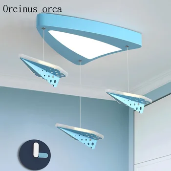 Moderne minimalistisk fly lysekrone børneværelse drenge piger soveværelse tegnefilm kreative beskyttelse af øjne fly loft lampe