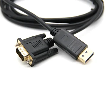 Hot Salg 1,8 M, HDMI DP han Til VGA HD-15 Male Kabel 1080p Display Port til VGA Converter-Adapter Til Bærbare PC