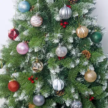 12pcs/masse 60mm Christmas Tree Decor Bolden Kugler Xmas Party Hængende Bolden Xmas Ornament Hænger Julepynt Til Hjemmet