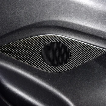 2stk For Chevrolet Carbon Fiber Indvendige bagpanel Audio Højttaler Dække Camaro 2017 2018 2019 Bil Tilbehør