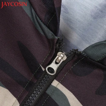 JAYCOSIN Womens Fashion Camouflage Print-Shirt langærmet Bluse med Hætte Kort z0803