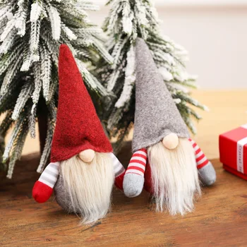 Juletræ Vedhæng Dekoration Ansigtsløse Gamle Mand Ornamenter Strikkede Hat Jul Dukke Jul Vedhæng