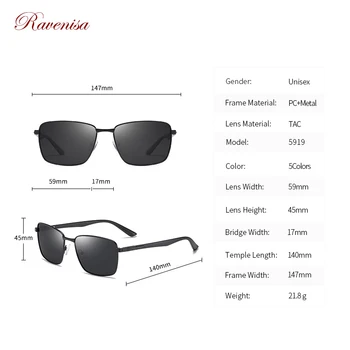 Fashion Square Metal Solbriller Til Mænd, Kvinder Kørsel Udendørs solbriller Med Polariserede UV400 Ocean Pink Linser