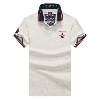 2019 Nye herre polo shirt mærker Tace & Shark casual polo shirts til mænd pullover 3D-broderi poloshirt mænd polo langærmet toppe