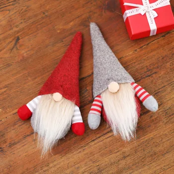 Juletræ Vedhæng Dekoration Ansigtsløse Gamle Mand Ornamenter Strikkede Hat Jul Dukke Jul Vedhæng