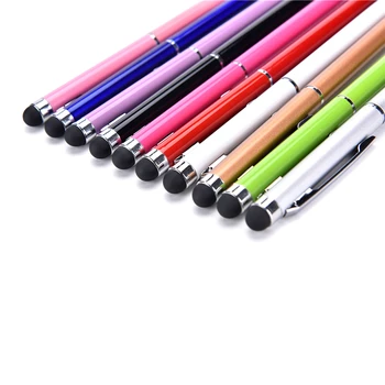 10STK Fin spids Pennen Kapacitiv Touch Microfiber Stylus Touch Pen Til ipad, iphone 2 i 1 Touch Screen Stylus gel blæk pen