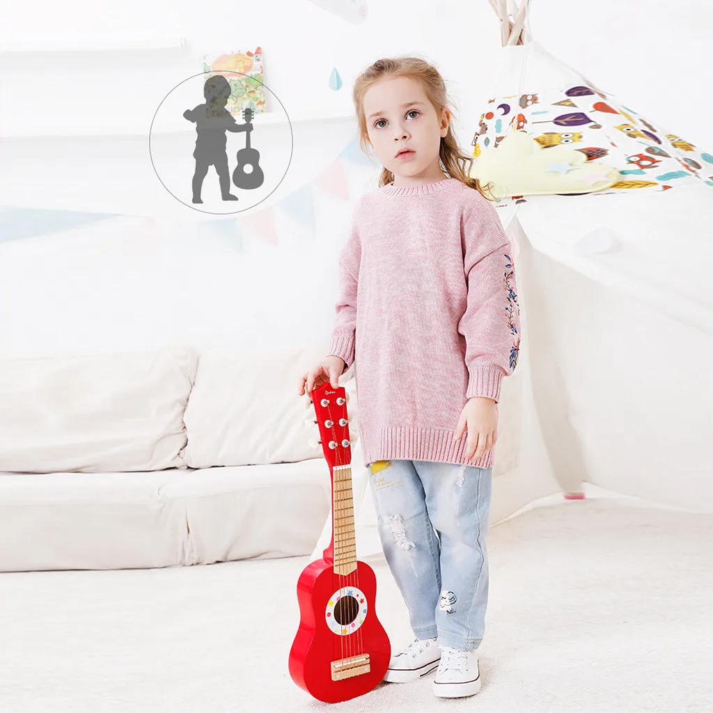 Børn Guitar Montessori Legetøj Sjove Ukulele Musikinstrument Børn I Skole, Spille Spil Pædagogisk Legetøj Jul, Fødselsdag, Gave, Tilbud | & Basilicohaslev.dk