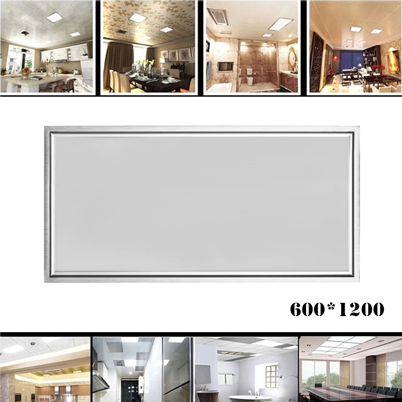 2stk Rektangel Led-panel Lys 64w Kold Varm Hvid Hjem Kontor Dekoration Aluminium Ramme, Frontplade Lampe 60 X 120 | / Basilicohaslev.dk